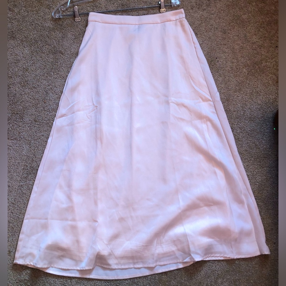 Wishlist midi skirt - pink champagne satin